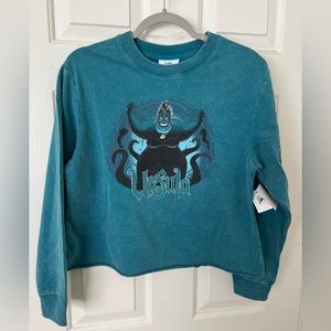 Disney Ursula Sweatshirt Crop top raw hem